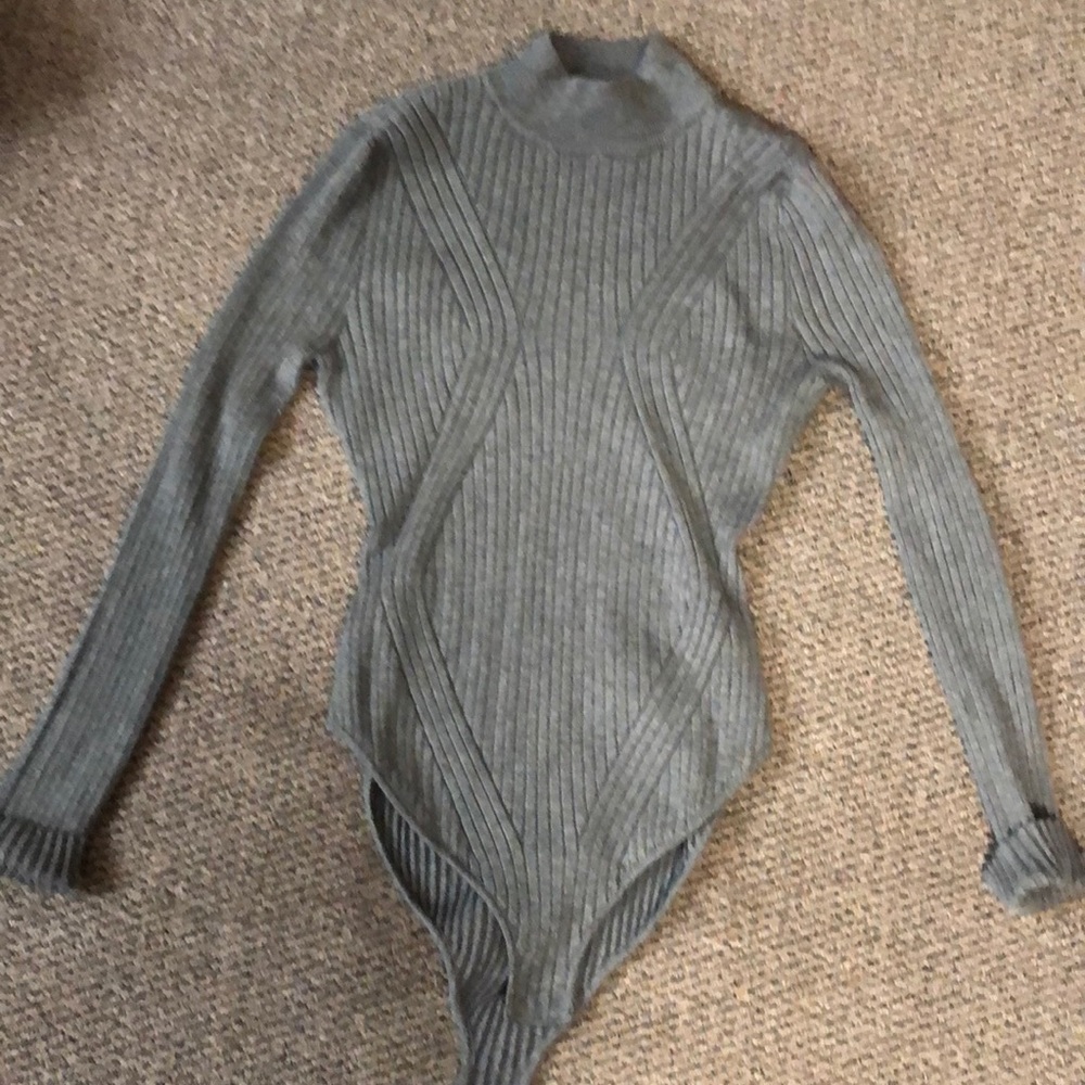 Grey Sweater body suit